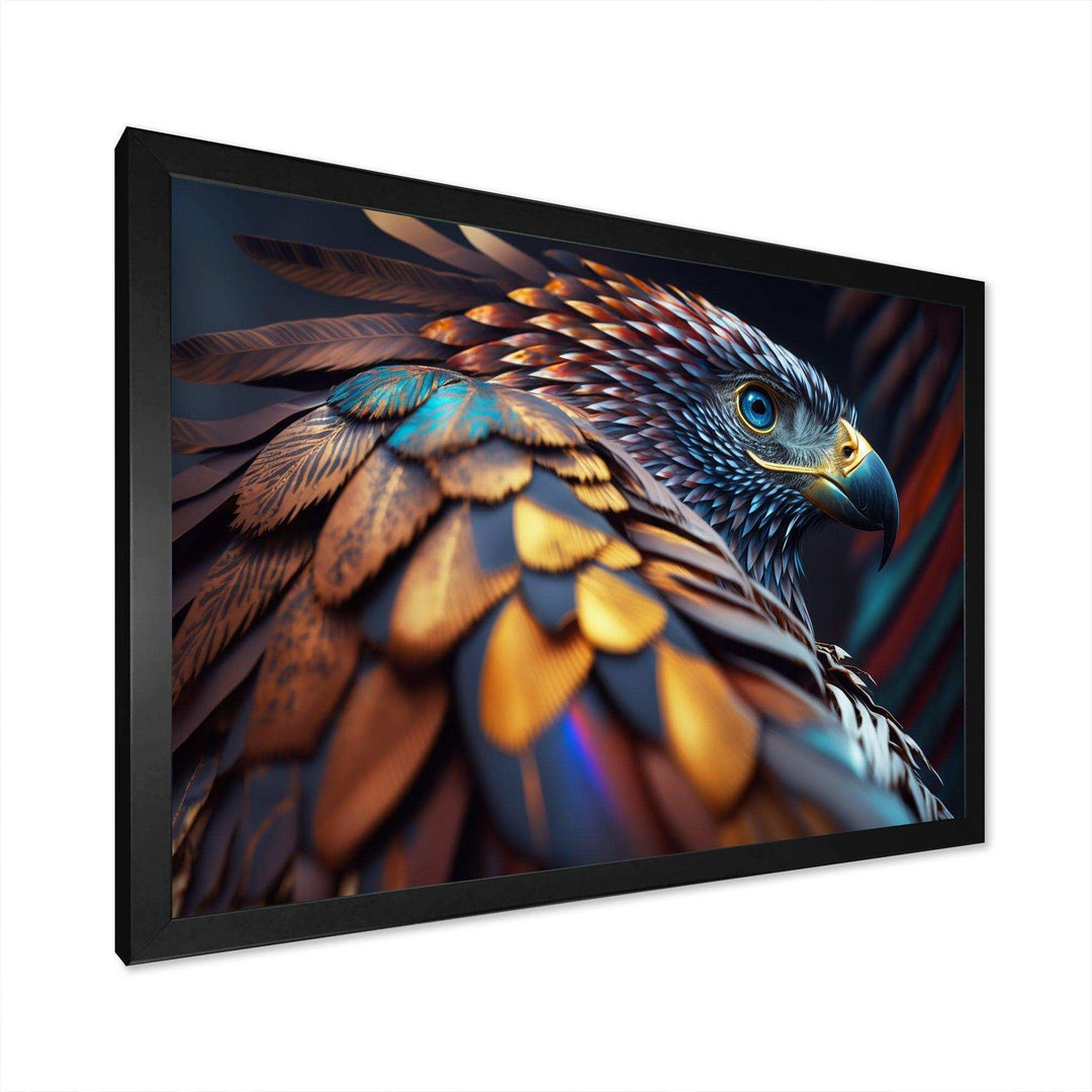 Macro Colorful Feather Eagle VI
