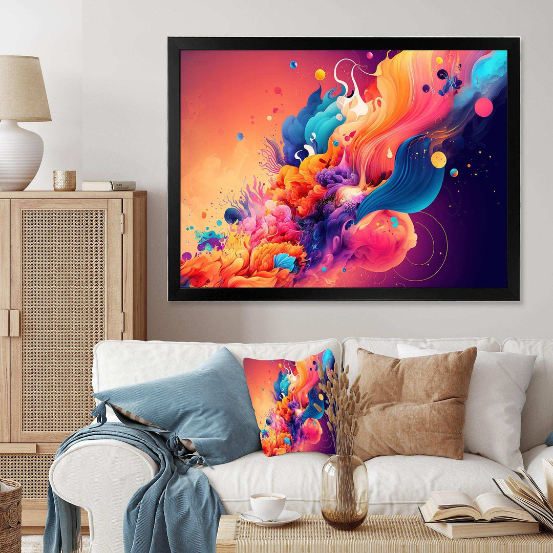 Vibrant Color Explosion I - Modern Canvas Wall Art