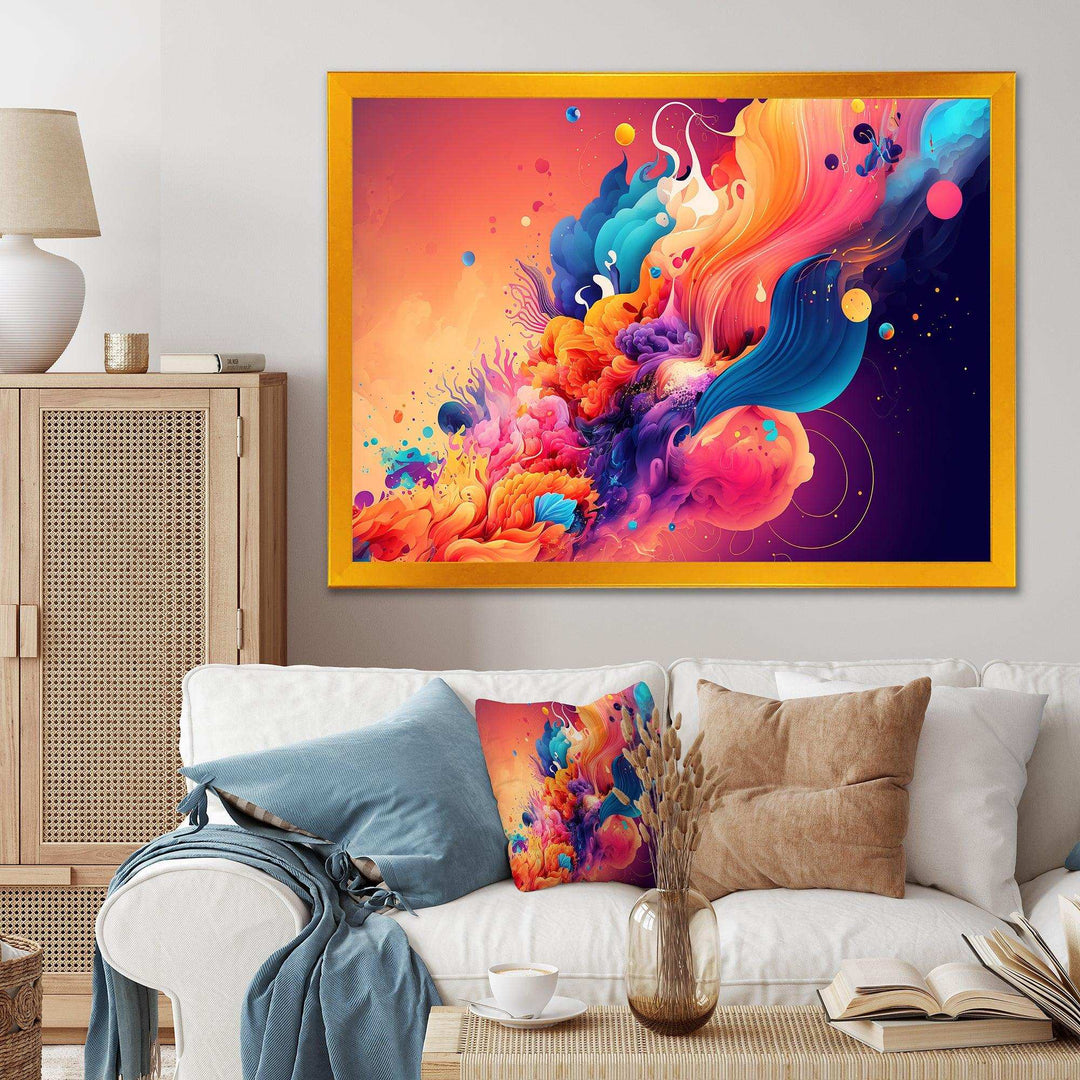 Vibrant Color Explosion I - Modern Canvas Wall Art