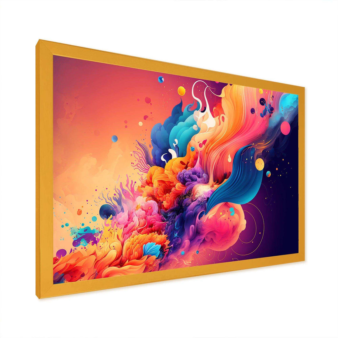 Vibrant Color Explosion I - Modern Canvas Wall Art