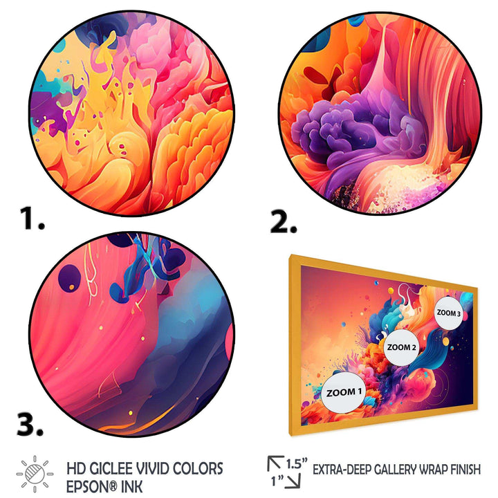 Vibrant Color Explosion I - Modern Canvas Wall Art