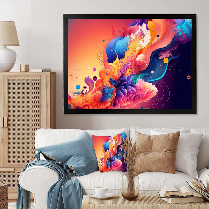 Vibrant Color Explosion II - Modern Living Room Wall Decor