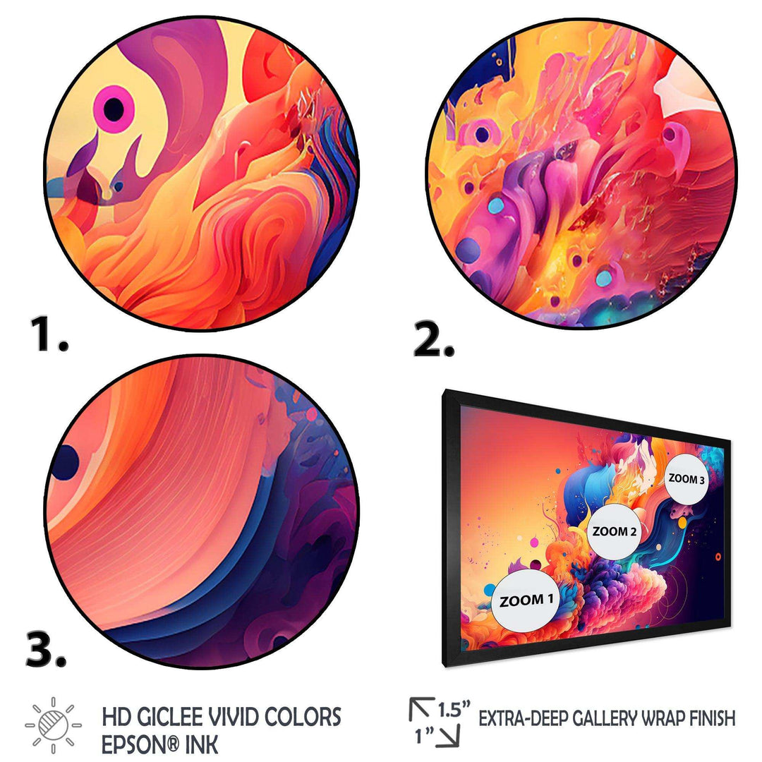 Vibrant Color Explosion II - Modern Living Room Wall Decor