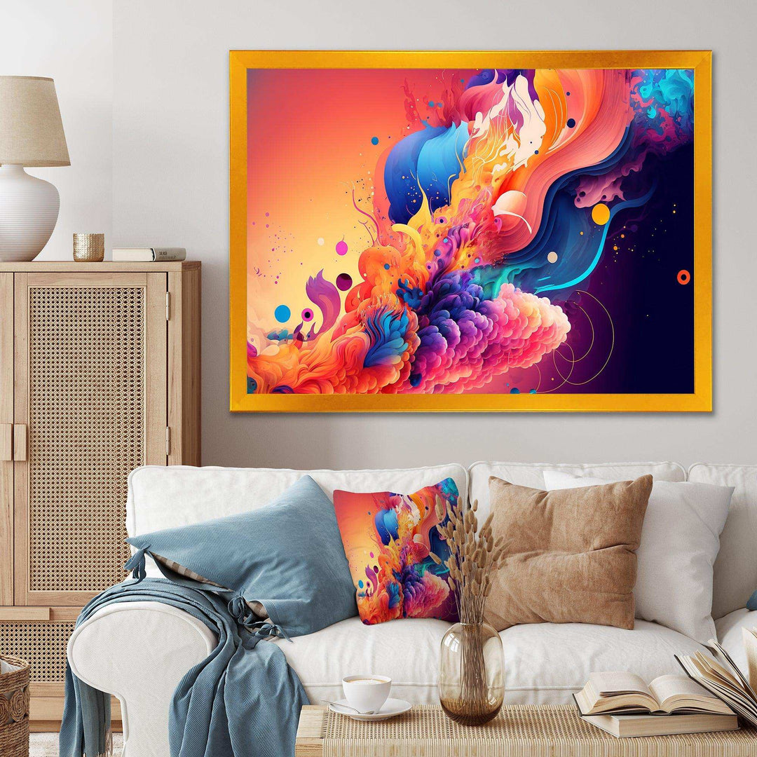 Vibrant Color Explosion II - Modern Living Room Wall Decor