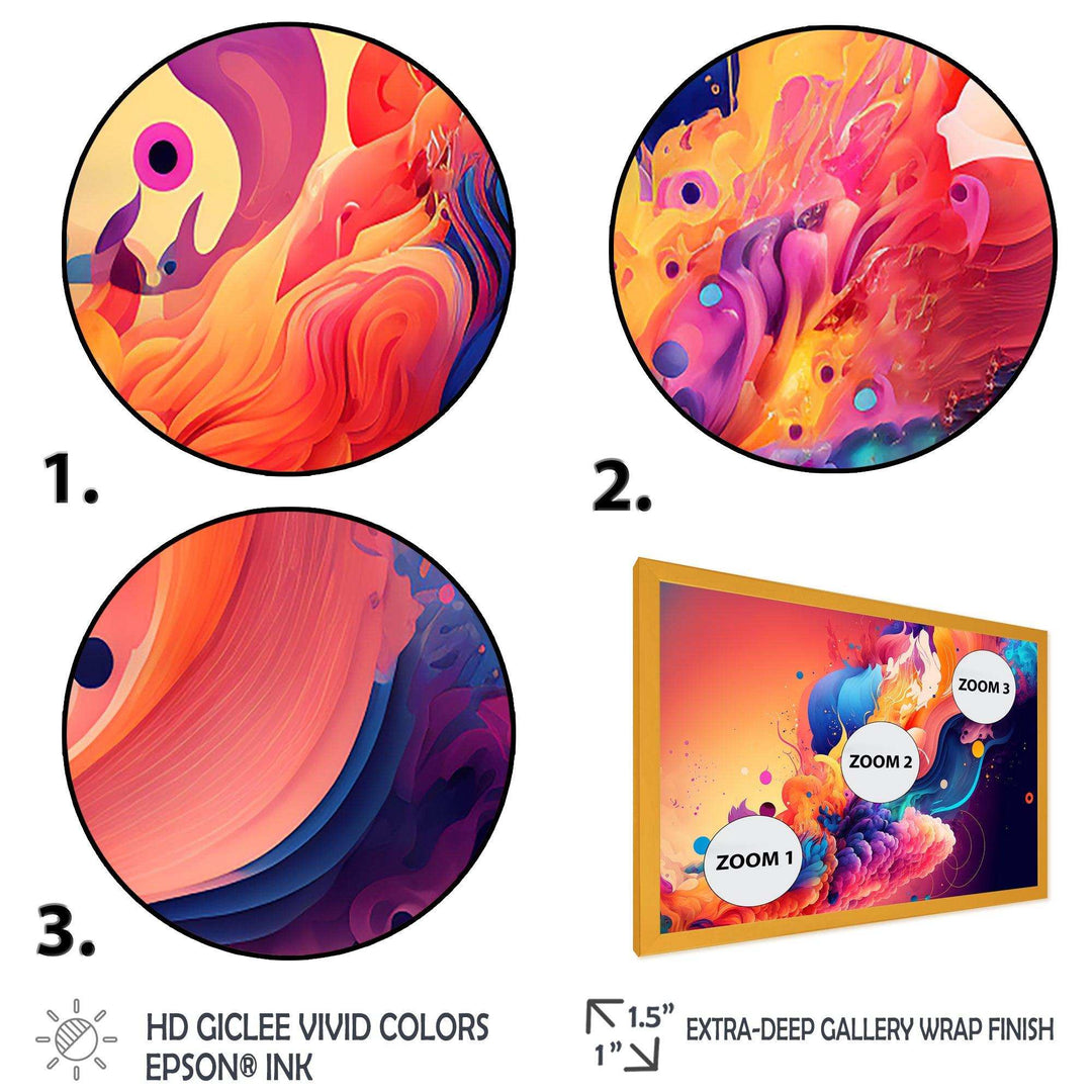 Vibrant Color Explosion II - Modern Living Room Wall Decor