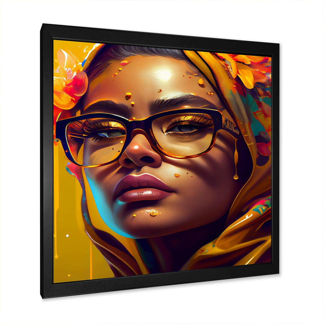 Stylish Arabic Woman With Floral Hijab IV
