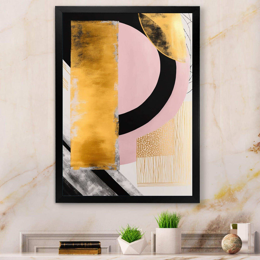 Pink And Gold Art Deco IV - Modern Wall Art Prints