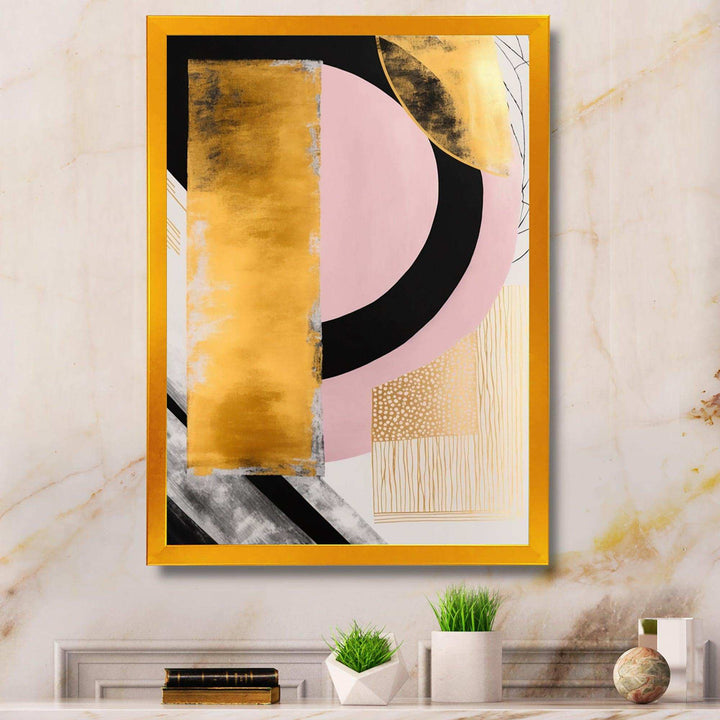 Pink And Gold Art Deco IV - Modern Wall Art Prints