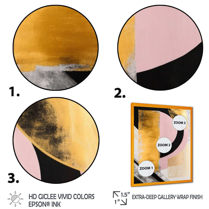 Pink And Gold Art Deco IV - Modern Wall Art Prints
