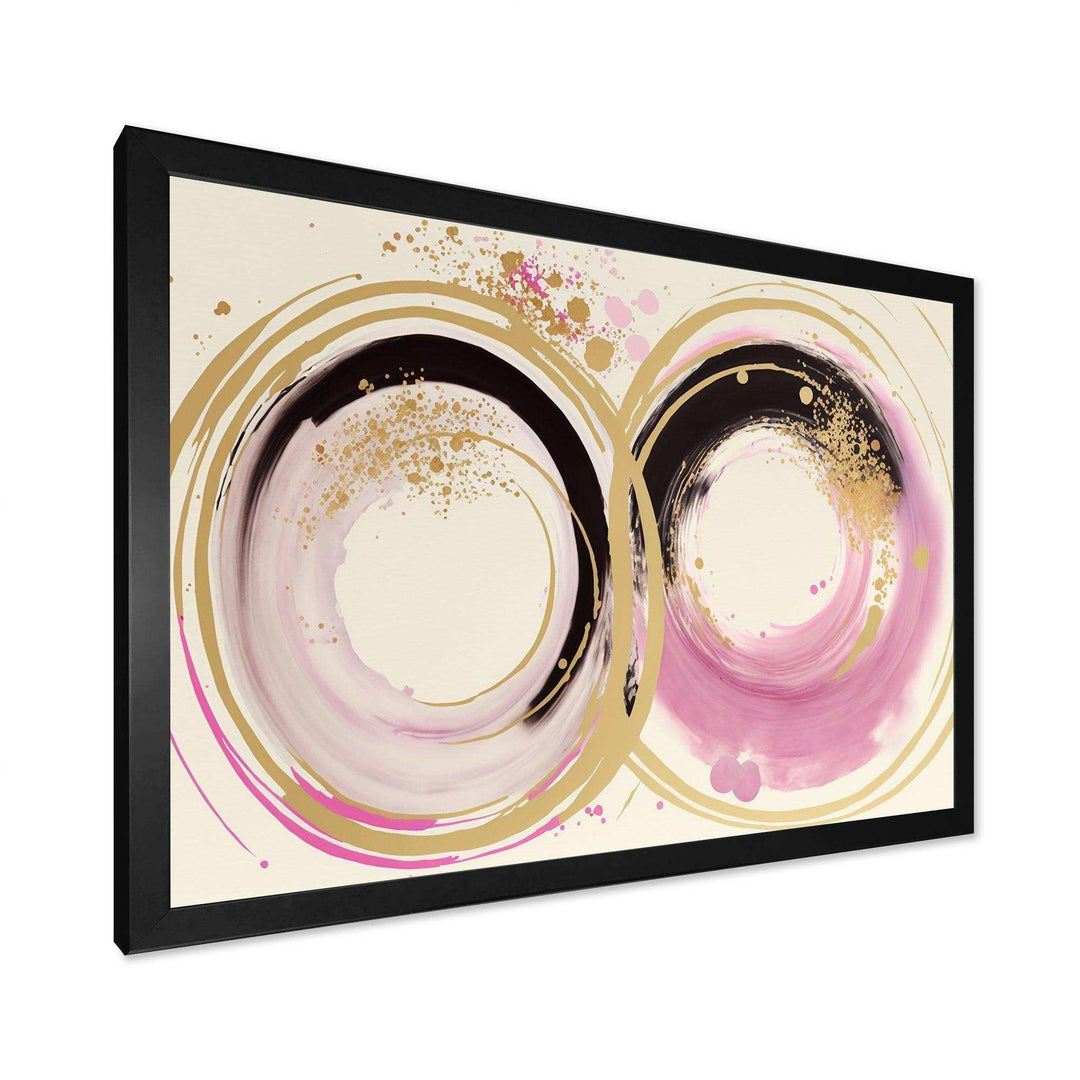 Pink And Gold Curves III - Modern Wall Art Prints