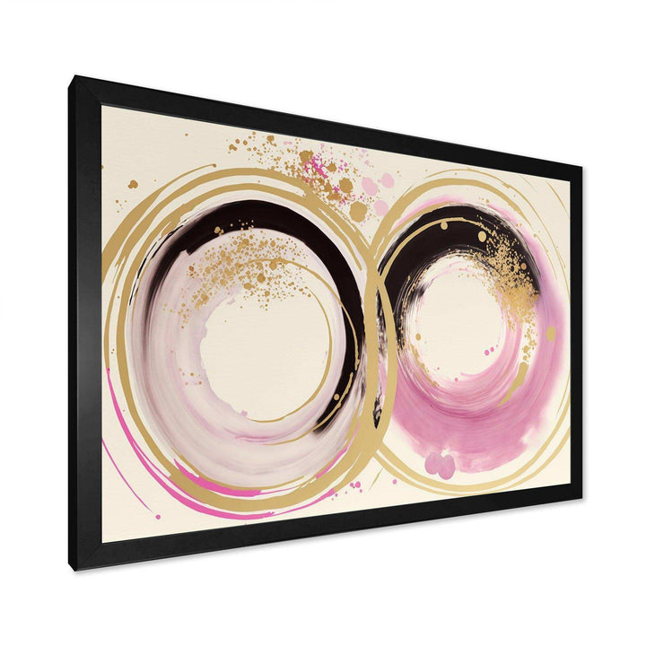 Pink And Gold Curves III - Modern Wall Art Prints