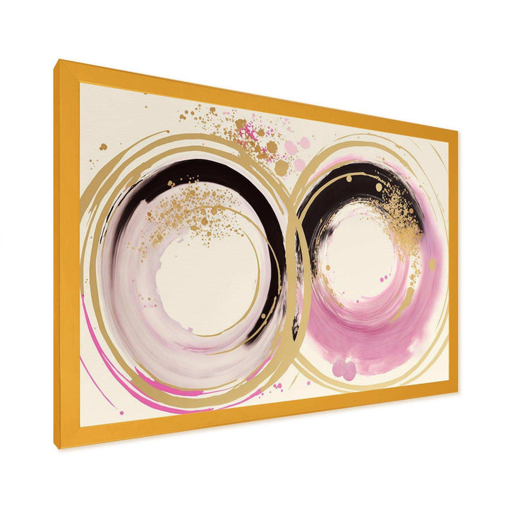 Pink And Gold Curves III - Modern Wall Art Prints