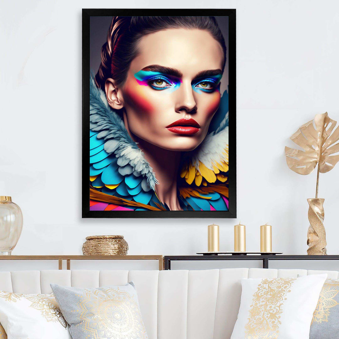 Colorful Sensual Woman In Fur Coat VI