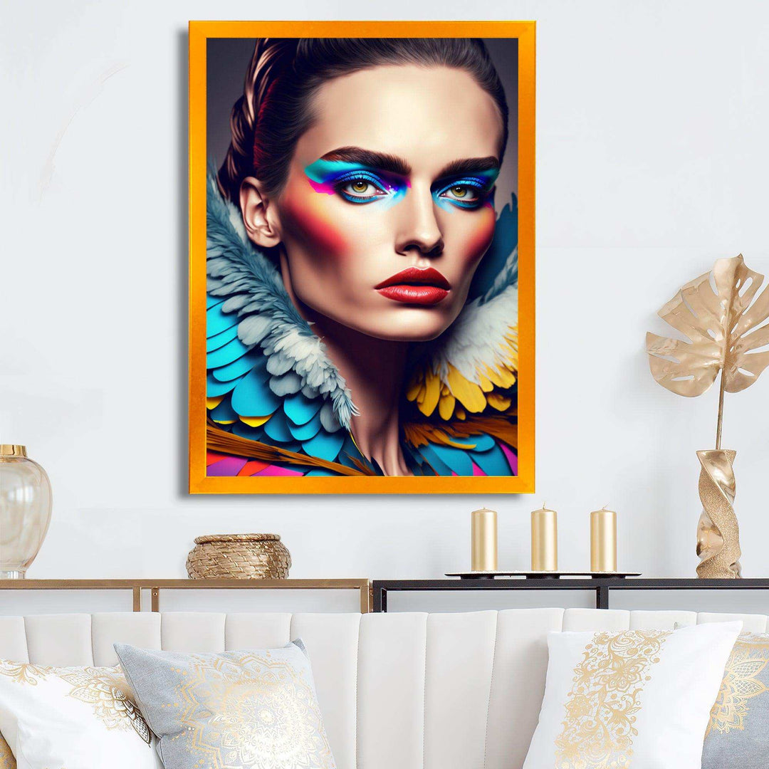 Colorful Sensual Woman In Fur Coat VI