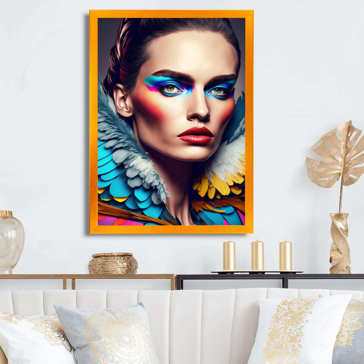Colorful Sensual Woman In Fur Coat VI