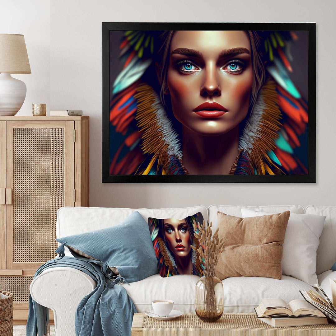 Colorful Sensual Woman In Fur Coat VIII