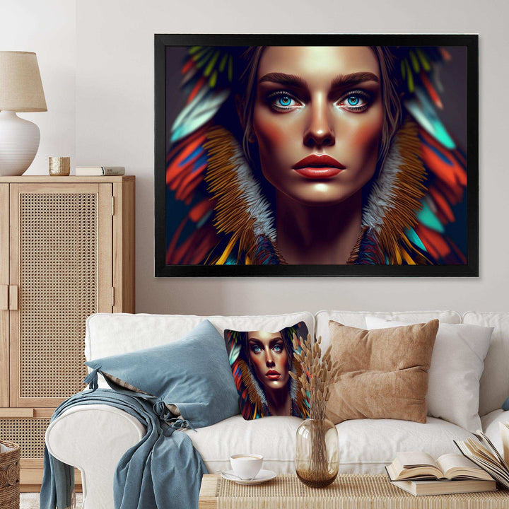 Colorful Sensual Woman In Fur Coat VIII