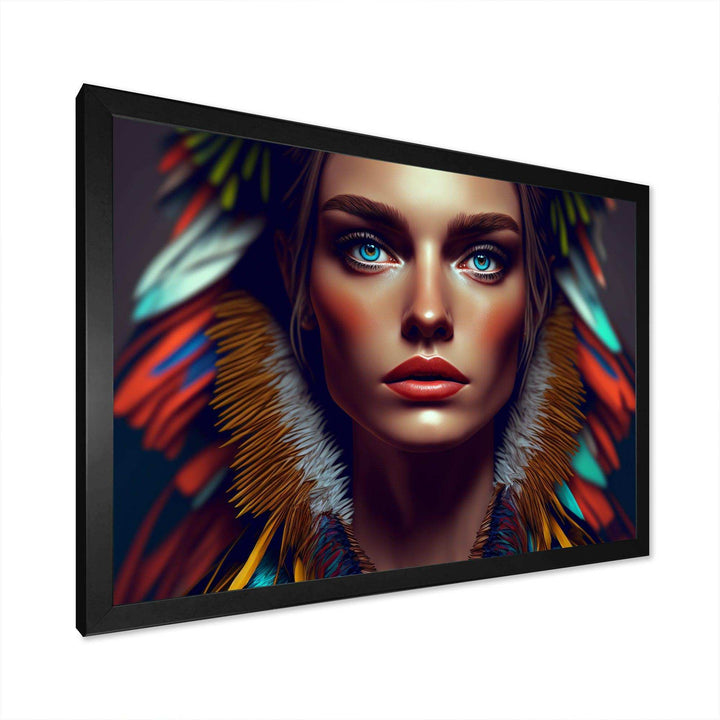 Colorful Sensual Woman In Fur Coat VIII