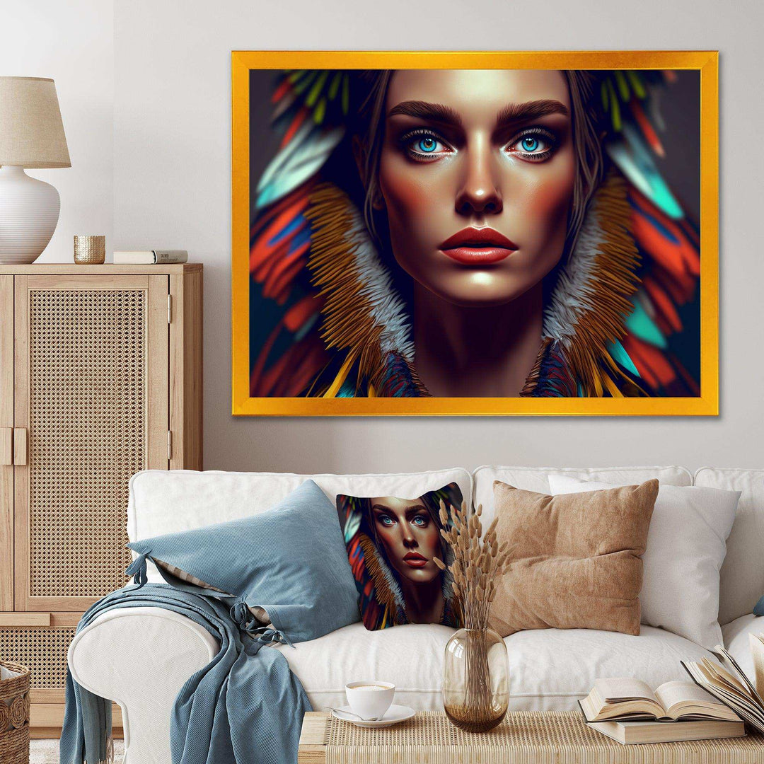 Colorful Sensual Woman In Fur Coat VIII