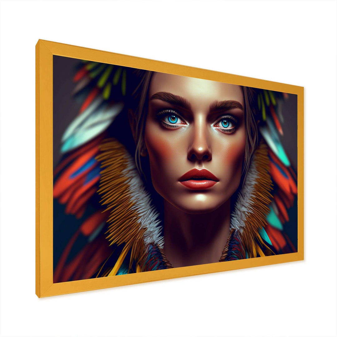 Colorful Sensual Woman In Fur Coat VIII