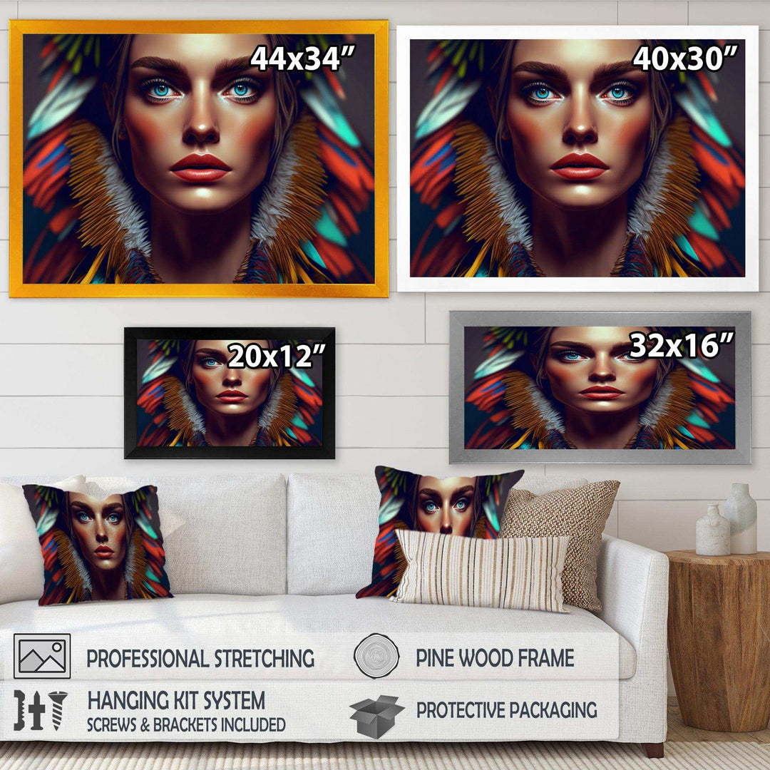 Colorful Sensual Woman In Fur Coat VIII