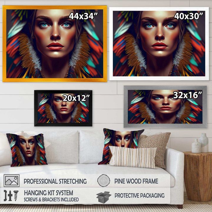 Colorful Sensual Woman In Fur Coat VIII
