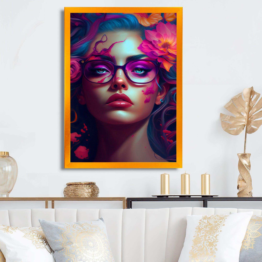 Attractive Woman With Blue Hair II