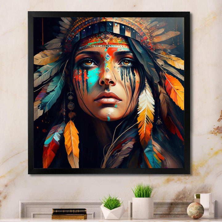 Colorful Native American Woman III