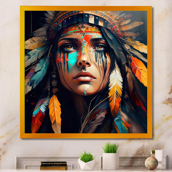 Colorful Native American Woman III