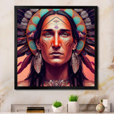 Colorful Native American Man I