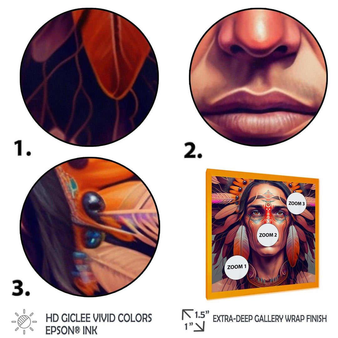 Colorful Native American Man III
