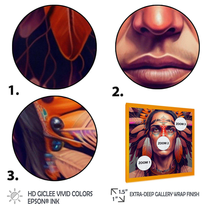 Colorful Native American Man III