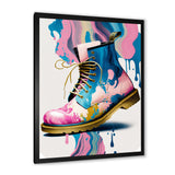 Pink And Blue Art Deco Army Shoes II