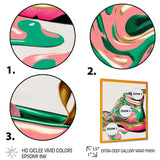 Pink And Green Art Deco Army Shoes