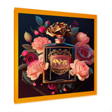 Chic Perfume Bottle With Pink Roses II