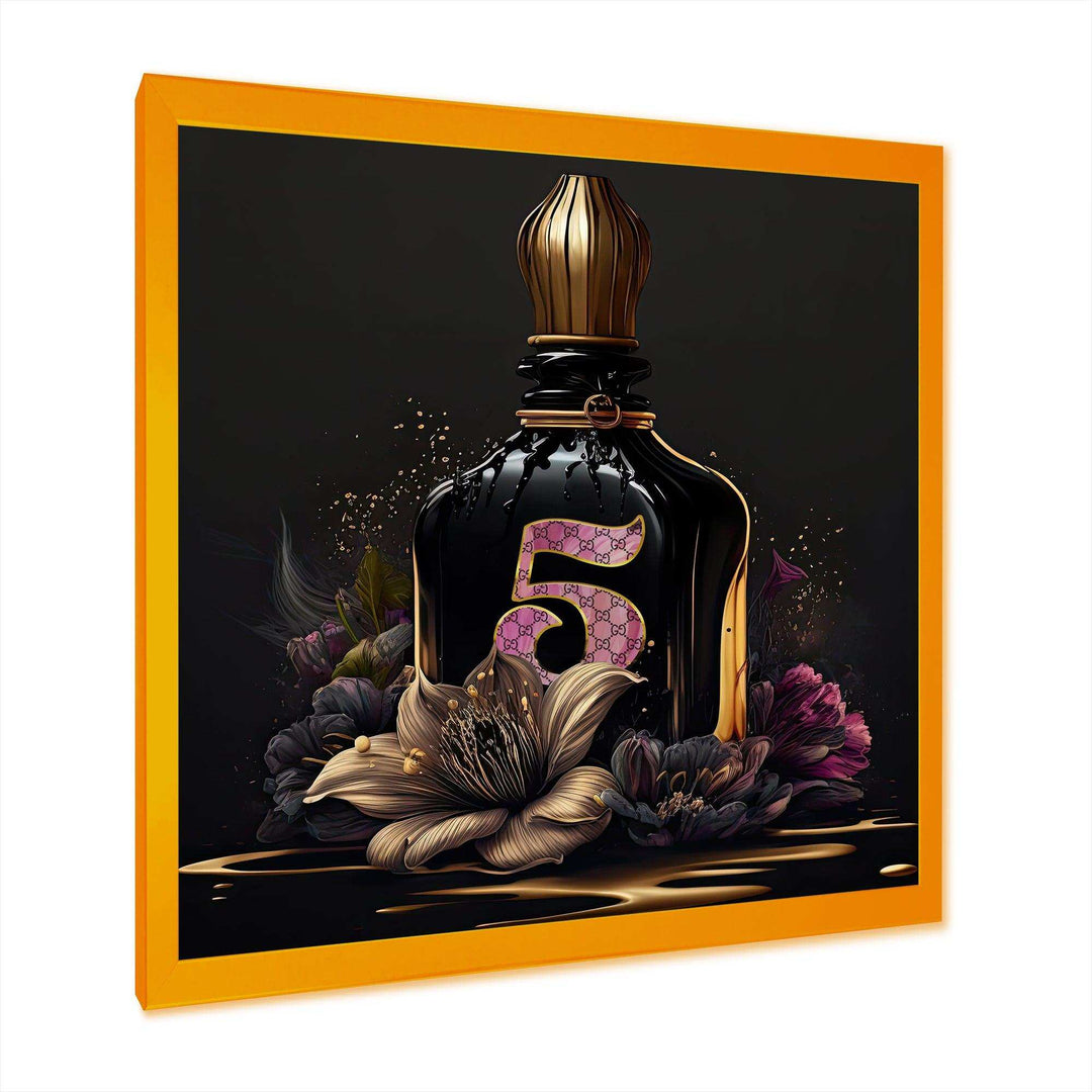 Chic Perfume Bottle With Pink Roses III