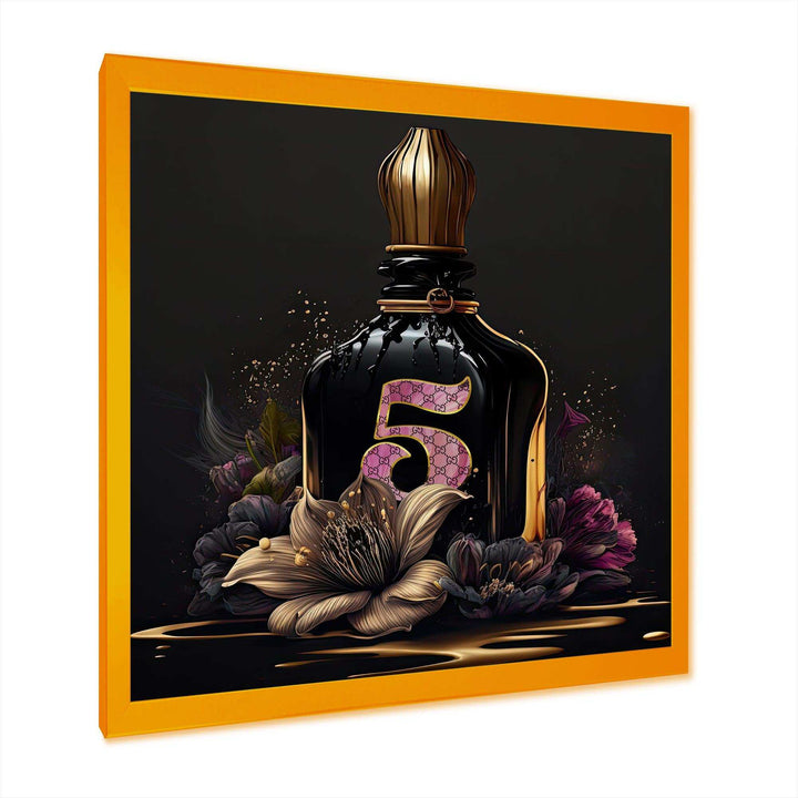 Chic Perfume Bottle With Pink Roses III