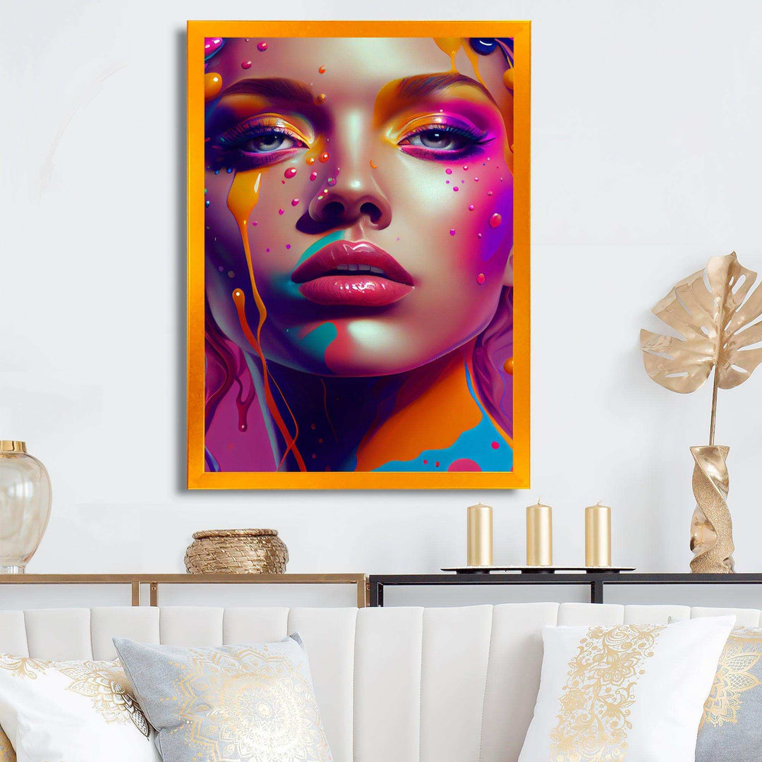 Liquid Ink Sensual Woman Portrait I