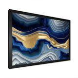 Vibrant Blue And Gold Flow Art I