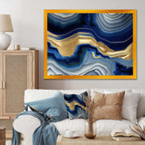 Vibrant Blue And Gold Flow Art I