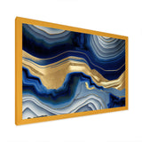 Vibrant Blue And Gold Flow Art I