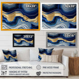 Vibrant Blue And Gold Flow Art I