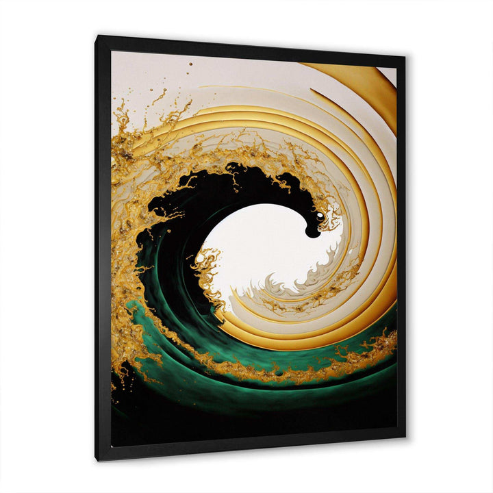 Gold Watercolor Liquid Art  - Modern Wall Art Prints