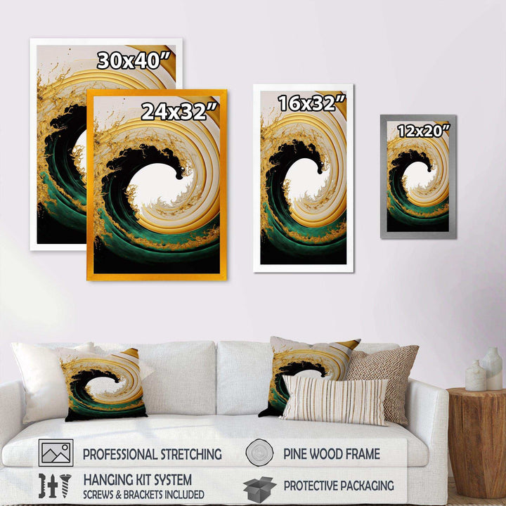 Gold Watercolor Liquid Art  - Modern Wall Art Prints
