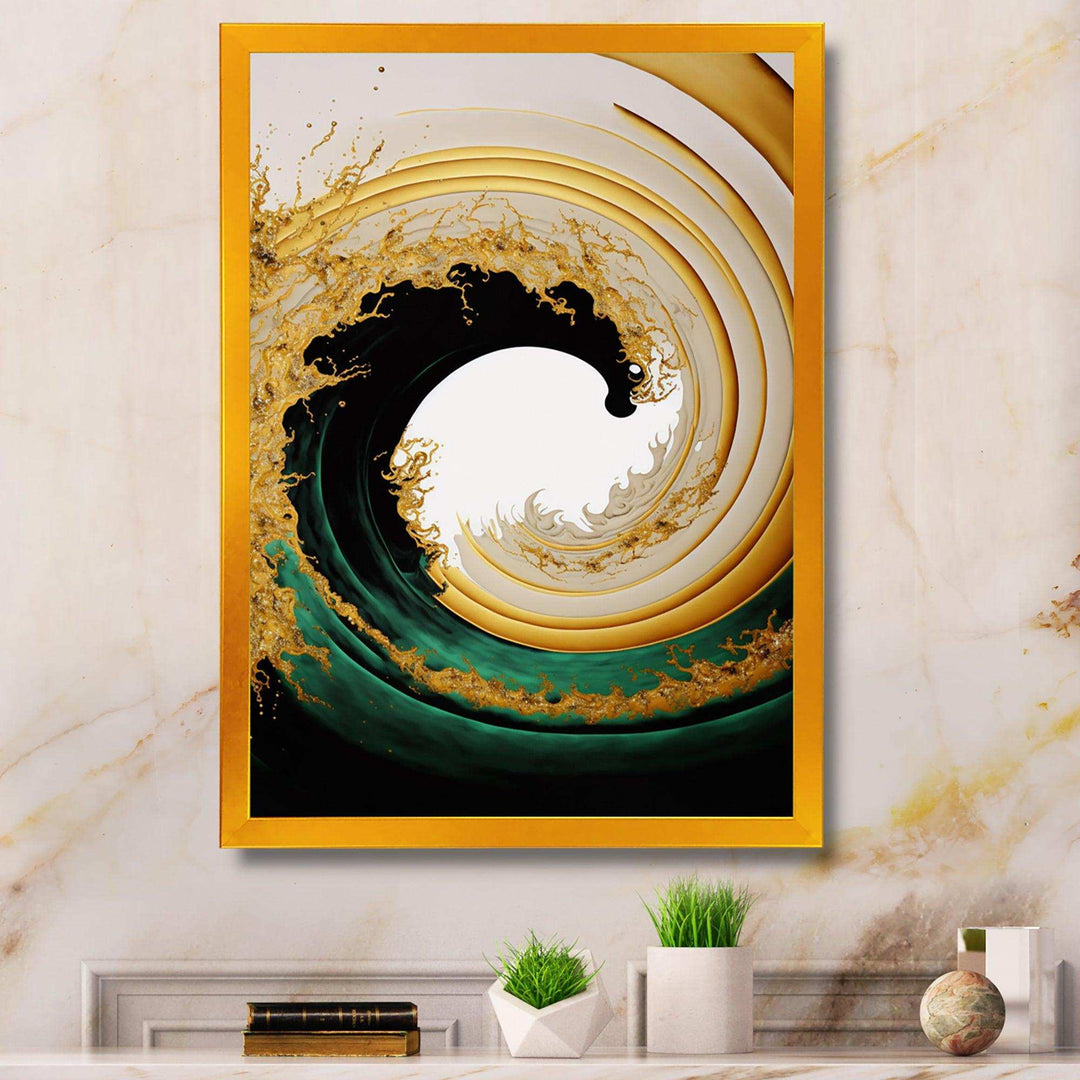 Gold Watercolor Liquid Art  - Modern Wall Art Prints
