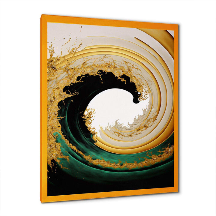 Gold Watercolor Liquid Art  - Modern Wall Art Prints