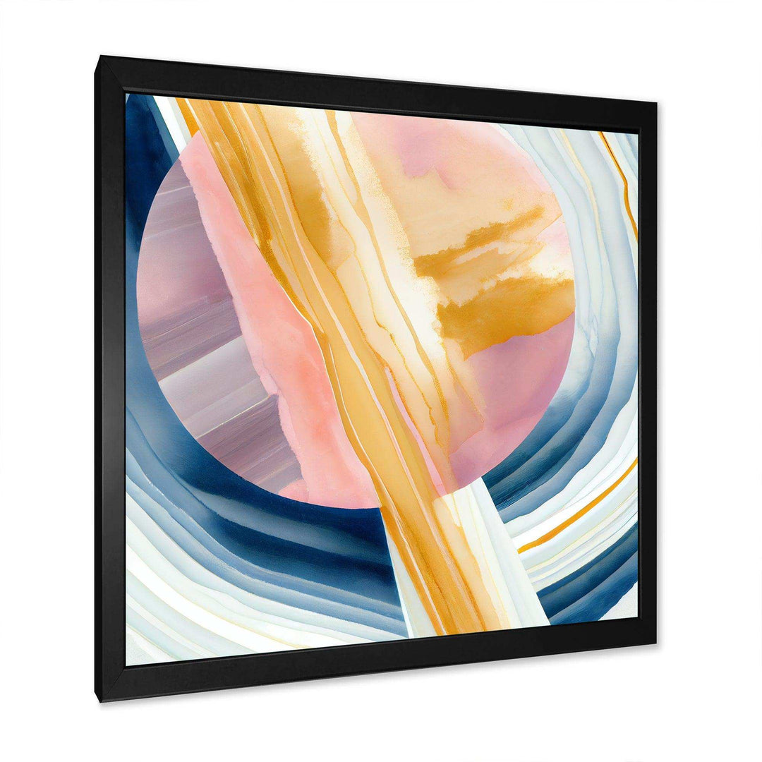 Wide Golden Brush Stroke I - Modern Canvas Wall Art