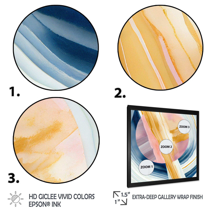 Wide Golden Brush Stroke I - Modern Canvas Wall Art