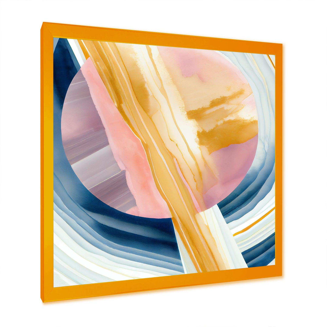 Wide Golden Brush Stroke I - Modern Canvas Wall Art
