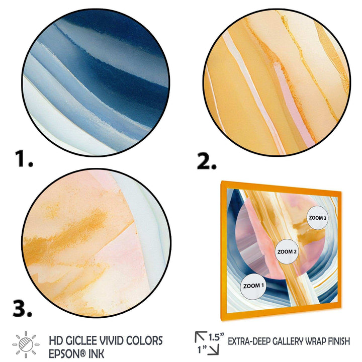 Wide Golden Brush Stroke I - Modern Canvas Wall Art